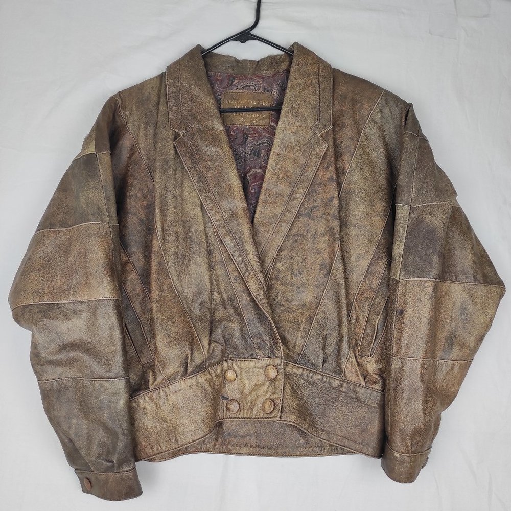 Duke Leather Factory Genuine Leather Jacket Made in Italy S Small